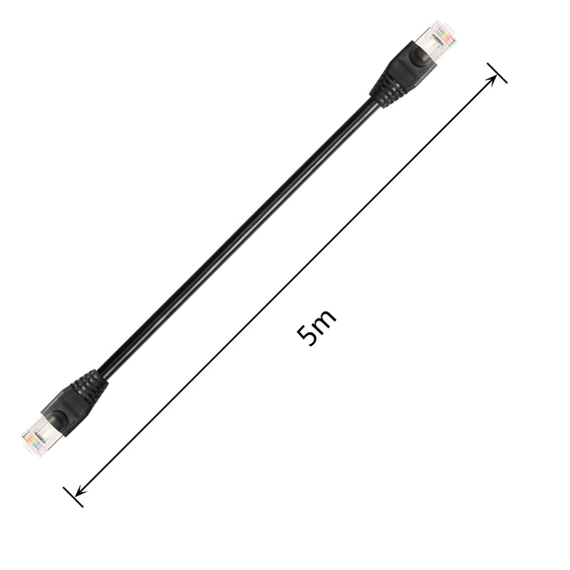  [AUSTRALIA] - CERRXIAN RJ50 10P10C Male to Male Extension Cable Extender for Router Modem Scanner (5m) 5m