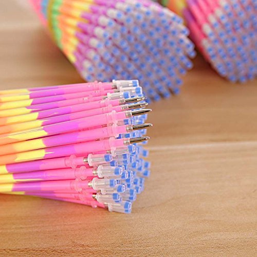 [AUSTRALIA] - 40 Pcs/Lot Multi color Rainbow Refill Highlighters Gel Pen Students Painting Graffiti Fluorescent Refills School Supplies