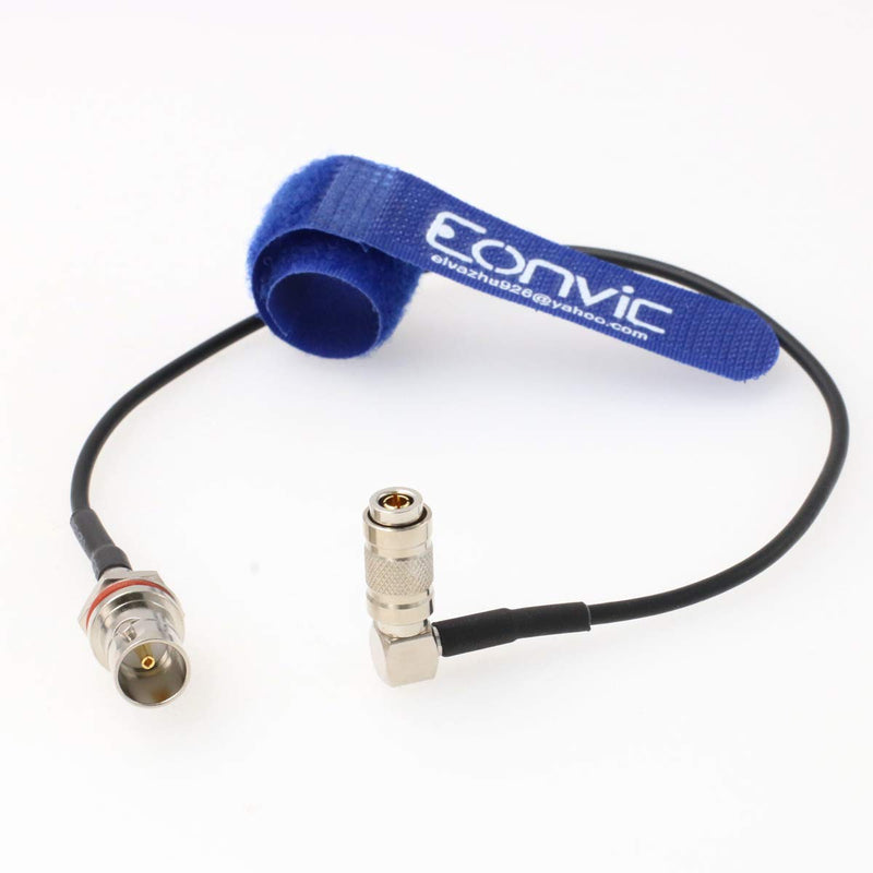  [AUSTRALIA] - Eonvic HD SDI Coaxial Video Cable 75ohm RG174 BNC Female to DIN 1.0/2.3 Right Angle RF Cable for Blackmagic HyperDeck Shuttle right angle DIN-female BNC 12 inch/30cm