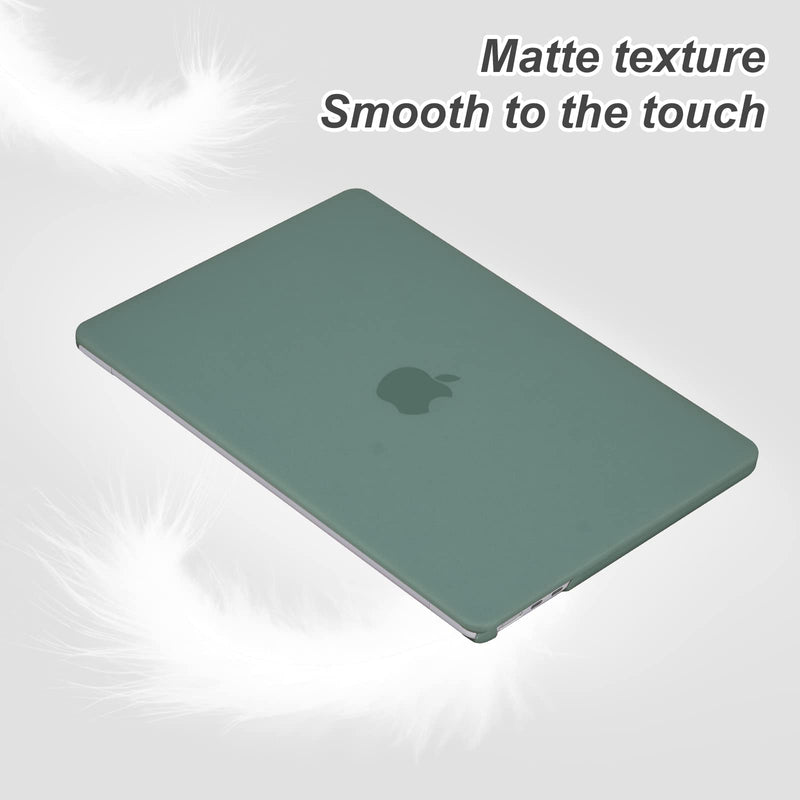  [AUSTRALIA] - EooCoo Compatible with New MacBook Air 15 inch Case 2023 Release A2941 M2 Chip Liquid Retina Display & Touch ID, Plastic Hard Shell Case + Keyboard Skin Cover + Screen Protector, Midnight Green