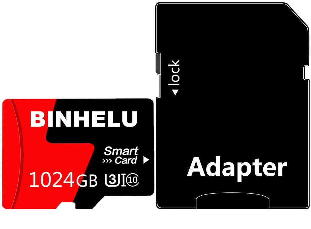  [AUSTRALIA] - Memory Card 1TB TF Card 1024GB Storage Card with Adapter Class 10 High Speed Micro Card for Android Phones/PC/Computer/Camera