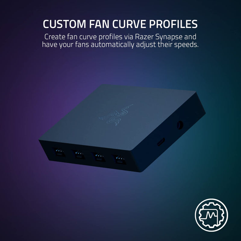  [AUSTRALIA] - Razer PWM PC Fan Controller: Connects Up to 8 Fans - Custom Fan Curve Profiles - Convenient Fan Monitoring - Thin Profile