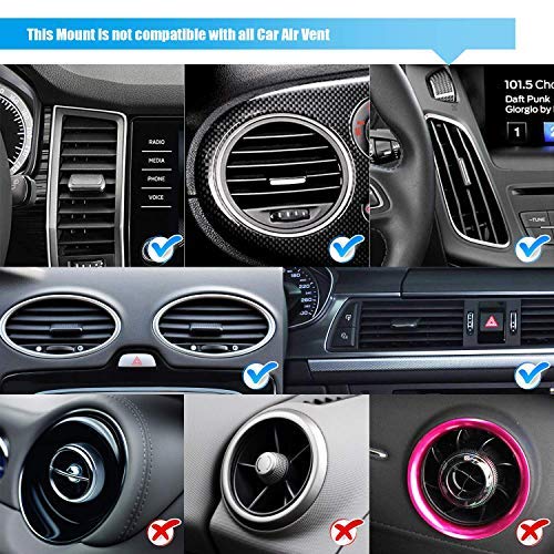  [AUSTRALIA] - Magnetic Phone Holder for Car, WixGear [2 Pack] Universal Air Vent Magnetic Phone Holder for Car, Phone Holder for Car for Cell Phones and Mini Tablets with 4 Metal Plates