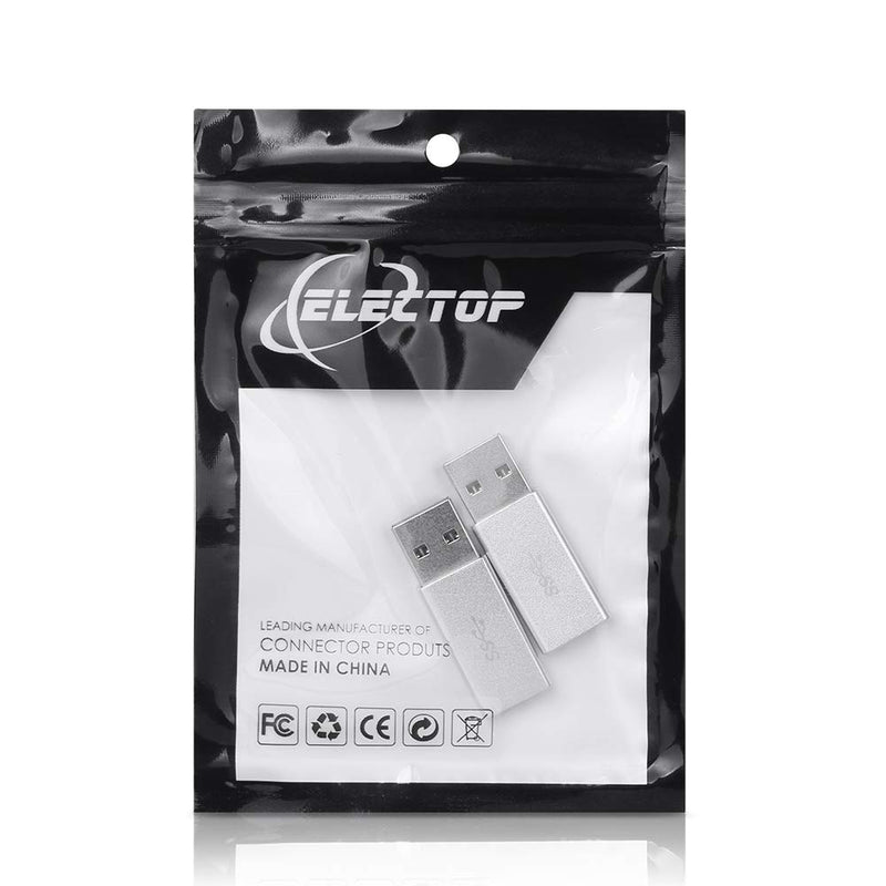  [AUSTRALIA] - Electop USB 3.1 Type C Female to USB A Male Adapter (2 Pack), Type A to C USB 3.1 Female to USB A Female Adapter Converter Support Data Sync and Charging