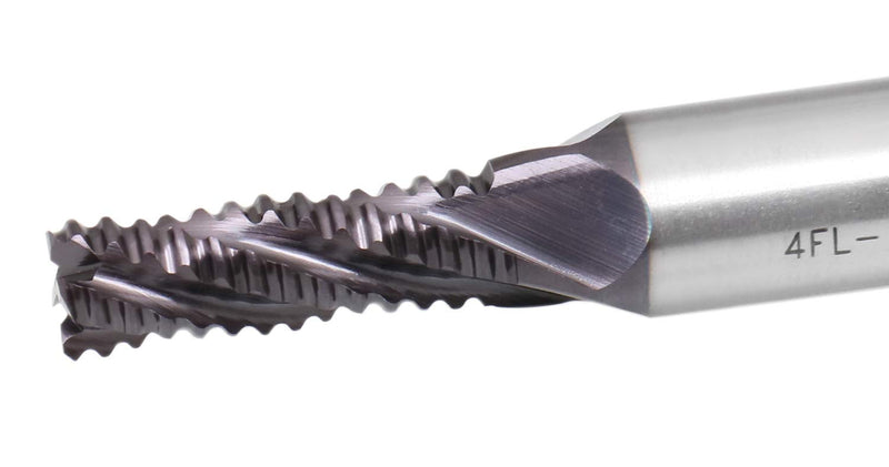  [AUSTRALIA] - Accusize Industrial Tools Standard Tooth M42 8% Cobalt TiAlN Roughing End Mill, 1/4" Diameter, 3/8" Shank Diameter, 3/4" Flute Length, 1102-0014 1/4" Dia, 3/8" Shk Dia, 3/4" Flt Length