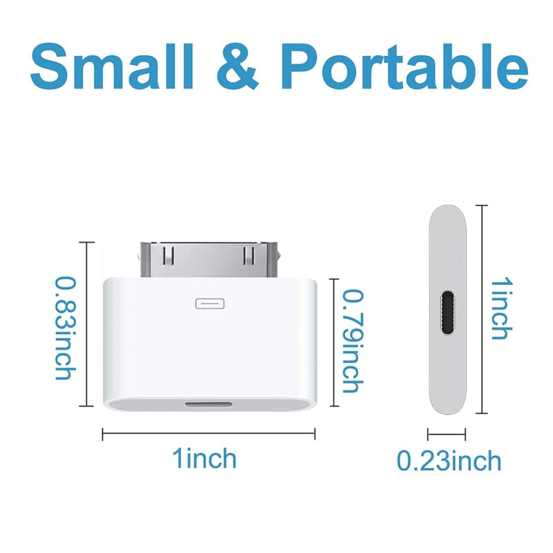  [AUSTRALIA] - rosyclo 30-Pin to Lightning Adapter, MFi Certified 8-Pin Female to 30 Pin Male Dock Connector iPhone Charging Sync Converter Compatible iPhone 4/4s/iPad/iPod Touch White (No Audio)