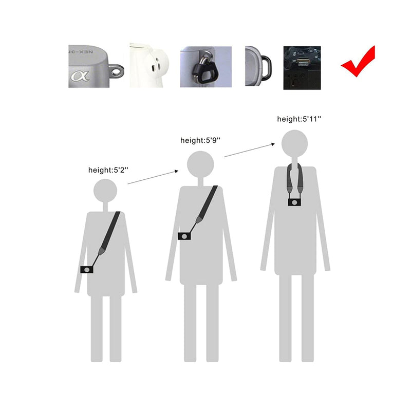  [AUSTRALIA] - Camera Neck Shoulder Strap ，Men and Women Camera Strap Belt for Digital Camera, Mirrorless Camera, Instant Camera. Black