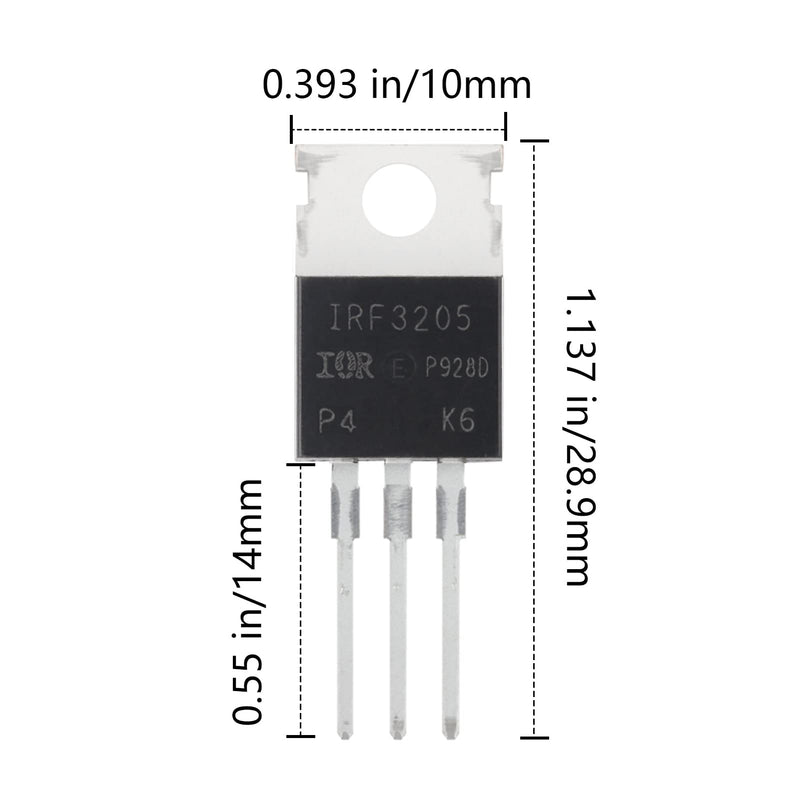  [AUSTRALIA] - AUKENIEN Mosfet Transistor Kit 12 Values 60 Pieces IRFZ44N IRF510N IRF520N IRF530N IRF540N IRF640N IRF740 IRF820 IRF830 IRF840 IRF3205 IRF9540N TO-220 Mosfet Transistors