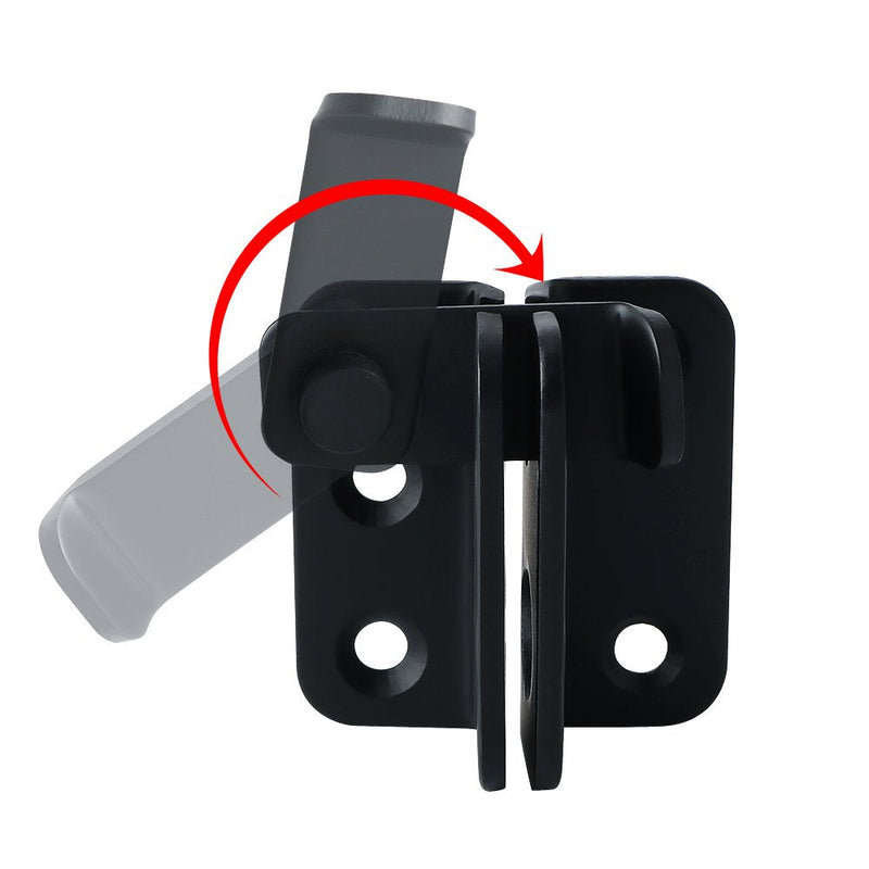  [AUSTRALIA] - Alise Flip Latch Gate Latches Slide Bolt Latch Safety Door Lock Catch,MS3001B-2P Stainless Steel Matte Black Pack of 2 Small Size