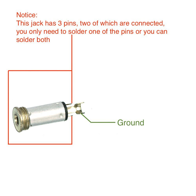  [AUSTRALIA] - CESS 1/4 Inch TS Female Jack Cable Connector- 6.35mm Mono Jack for Guitar & Microphone (4 Pack)