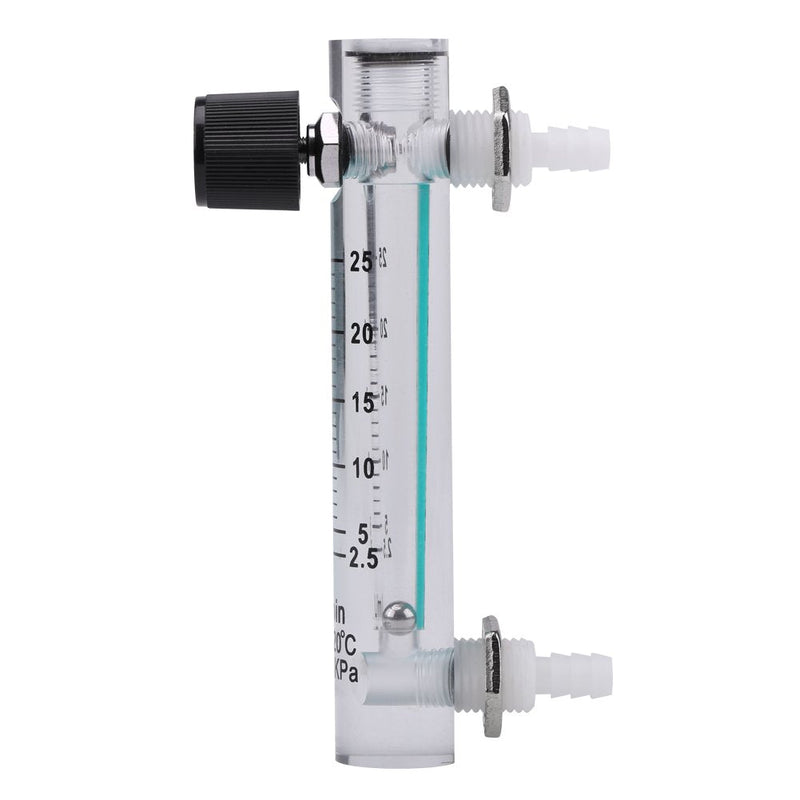  [AUSTRALIA] - Wakects Gas Flow Meter, LZQ-5 Flow Meter 2.5-25LPM Flow Meter with Control Valve for Oxygen/Air/Gas