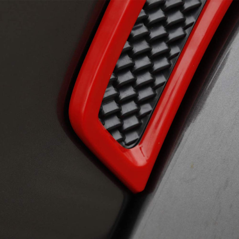 Car Wheel Eyebrow Side Air Conditioning Vent Outlet Decoration Cover for Jeep Wrangler JL JLU 2018-2020 (Red) Red - LeoForward Australia