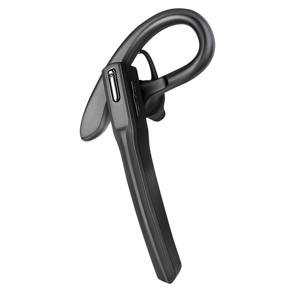 [AUSTRALIA] - ACOME Bluetooth Headset V5.0 Wireless Earpiece 16H Playtime, Single Earhook Business Headphones Earbud with Mic Clear Call Noise Cancelling Hands-Free Bluetooth Headset with Volume Control (Black)