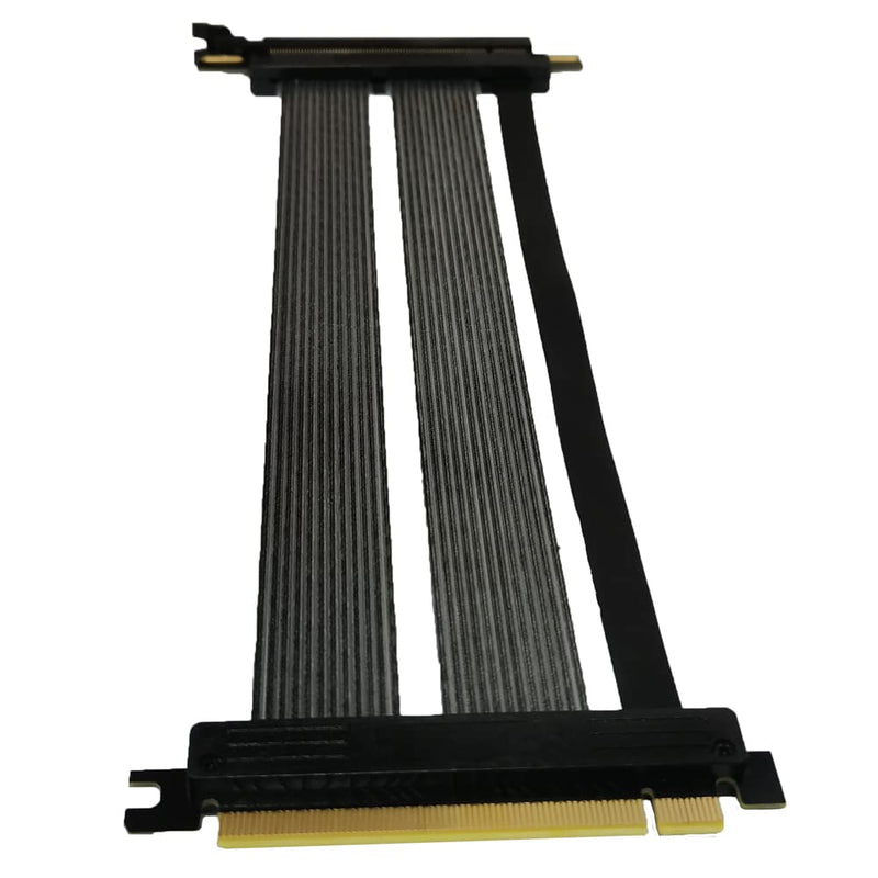  [AUSTRALIA] - icepc PCIE 4.0 X16 RTX3090 Extension Cable High Speed Riser Cable for RX6900XT Shielding Property Flexible Riser Card Connector Port Adapter Compatible with GTX RTX Series, Radeon Series Graphics Card Pcie 4.0-25cm-180°