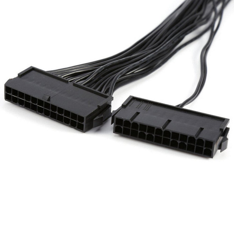  [AUSTRALIA] - BLUEXIN Pro 24 Pin Male to Female Dual PSU Power Supply Cable PC ATX Motherboard Adapter