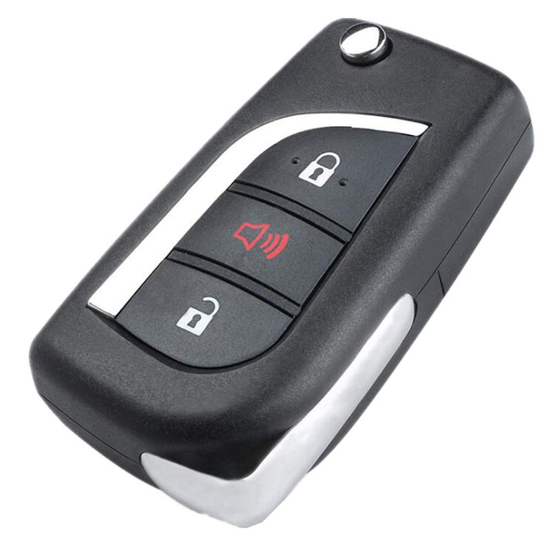 Beefunny 312MHz 4C Chip Upgraded Flip Folding Remote Car Key Fob 3 Button for Lexus RX300 1999-2003 FCC: N14TMTX-1 (1) 1 - LeoForward Australia