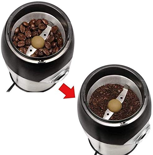  [AUSTRALIA] - Coffee Grinder Electric,Coarse-Medium-Fine,One-Touch-Blade-Spice-Grinders,200W Stainless Steel Powder Grinding Machine for Nuts,Sugar,Chick Peas