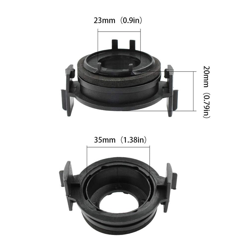 HUIQIAODS H7 LED Headlight Bulb Retainer Adapter Base Holder Socket for BMW 3 series E46,2Pack E46 socket - LeoForward Australia