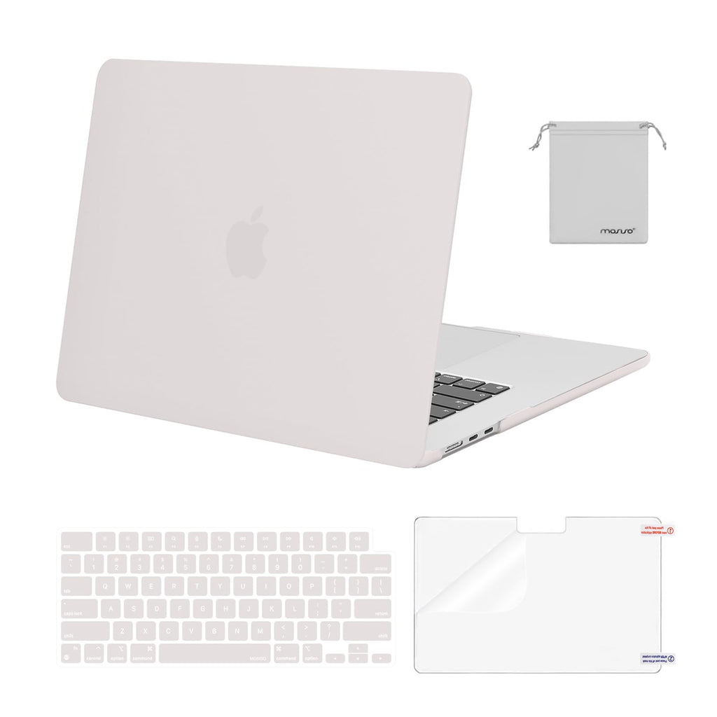  [AUSTRALIA] - MOSISO Compatible with MacBook Air 15 inch Case 2023 Release A2941 M2 Chip with Liquid Retina Display Touch ID, Plastic Hard Shell&Keyboard Cover&Screen Protector&Storage Bag, Stone Gray