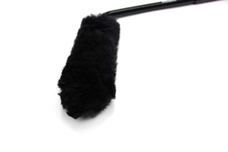  [AUSTRALIA] - Maxshine Wheel Wool Brush for Car Detailing, Black, Length-55cm, 45 degree/45°