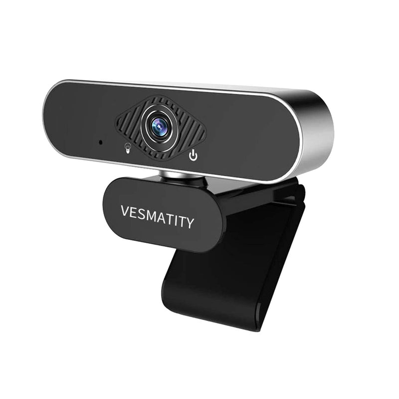  [AUSTRALIA] - Webcam with Microphone VESMATITY 1080P HD USB Computer Cameras with Microphone for Desktop Compatible Skype Zoom YouTube Windows/Mac OS for Live Streaming Recording Gaming