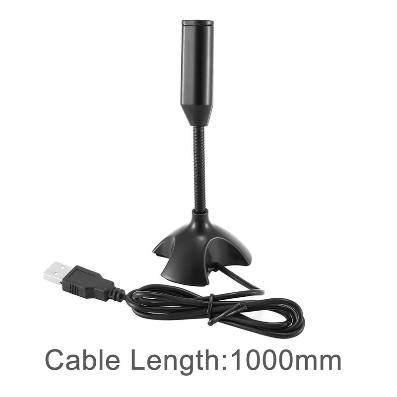  [AUSTRALIA] - USB Desktop Computer Mini Microphone,Plug&Play Condenser PC Laptop Mic Microphone,Compatible with Windows/Mac,Ideal for YouTube,Recording,Meeting,Online Class,Skype,Games,With Adjustable Stand(Black).