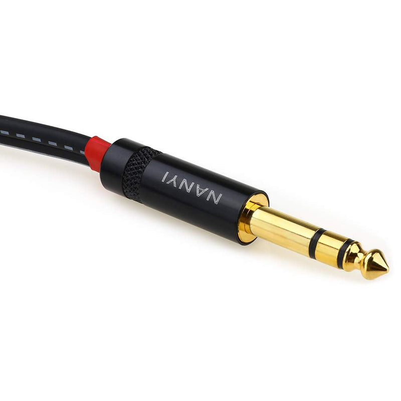  [AUSTRALIA] - NANYI 1/4" To 2XLR microphone splitter audio Cables TRS Stereo Male to Two XLR Male Interconnect Audio Microphone Cable, Y Splitter Adapter Cable 3M (10FT) 1/4" to Dual XLR Female - 10Feet