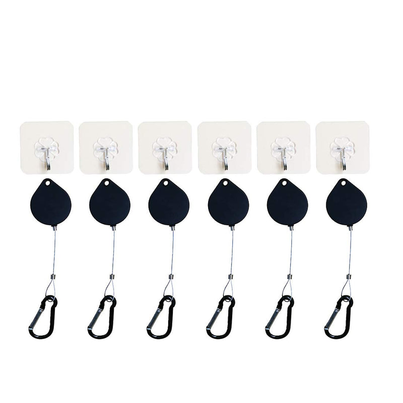  [AUSTRALIA] - (6 Pack) Orzero VR Cable Management Compatible for Quest 2, Quest, Rift S, Valve Index, HTC Vive, Sony Playstation or Other Wired VR Games Retractable with Lanyards and Adhesive Hooks