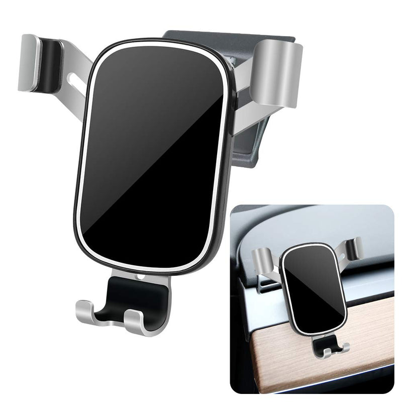  [AUSTRALIA] - LUNQIN Car Phone Holder for 2020-2022 Tesla Model Y and 2021-2022 Tesla Model 3 [Big Phones with Case Friendly] Auto Accessories Navigation Bracket Interior Decoration Mobile Cellphone Mount