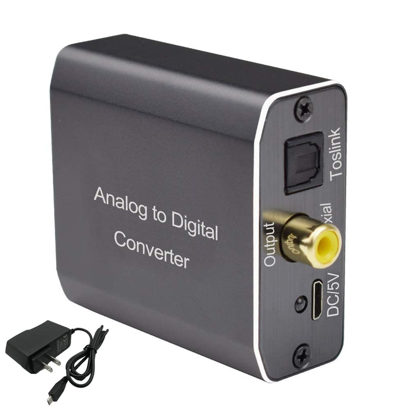  [AUSTRALIA] - Tohilkel Analog to Digital Audio Converter for AUX RCA to Optical Coaxial Compatible with TV Amplifier Speaker Soundbar Home Theater