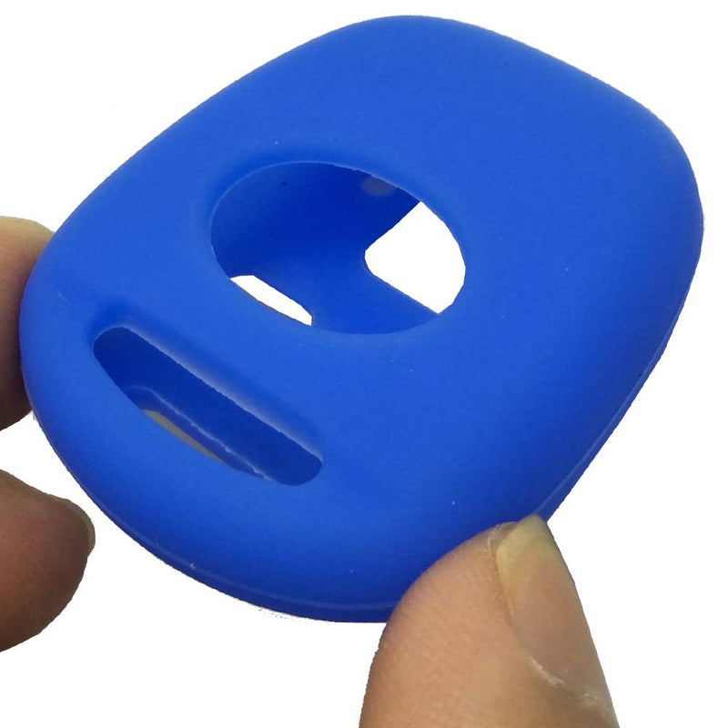  [AUSTRALIA] - Horande Silicone Keyless Remote Smart Key Fob Skin Clicker Case Skin Cover Jacket fit for Lexus ES GS GX IS LS LX RX SC Key Fob Shell Case (Black+Blue) Black+Blue Cover