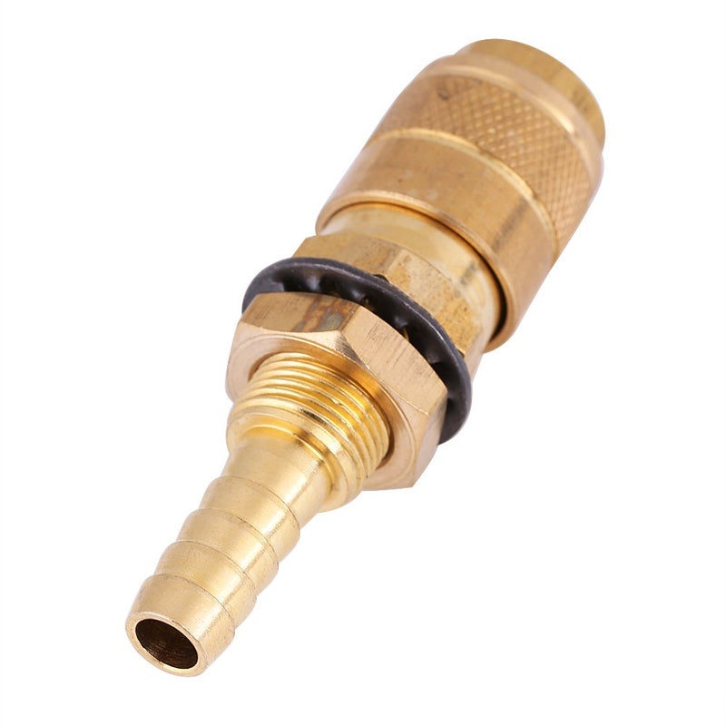  [AUSTRALIA] - Water Cooled & Gas Adapter Quick Brass Hose Connector Fitting For MIG TIG Welder Torch (Brass)