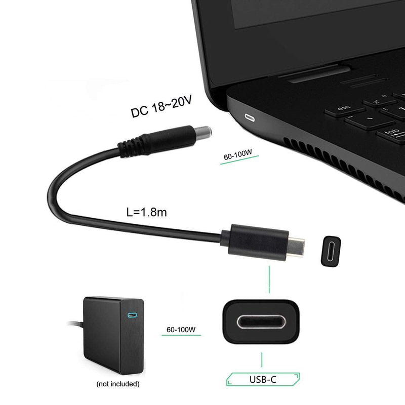  [AUSTRALIA] - Type C USB-C Input to 20V DC 5.5 2.1mm Power PD Charge Cable for Laptop Notebook 5.5*2.1mm