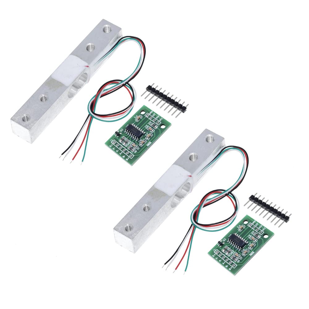  [AUSTRALIA] - 2 Sets Digital Load Cell Weight Sensor + HX711 ADC Module Weighing Sensor for Arduino DIY Portable Electronic Kitchen Scale Kit (5kg, HX711) 5kg