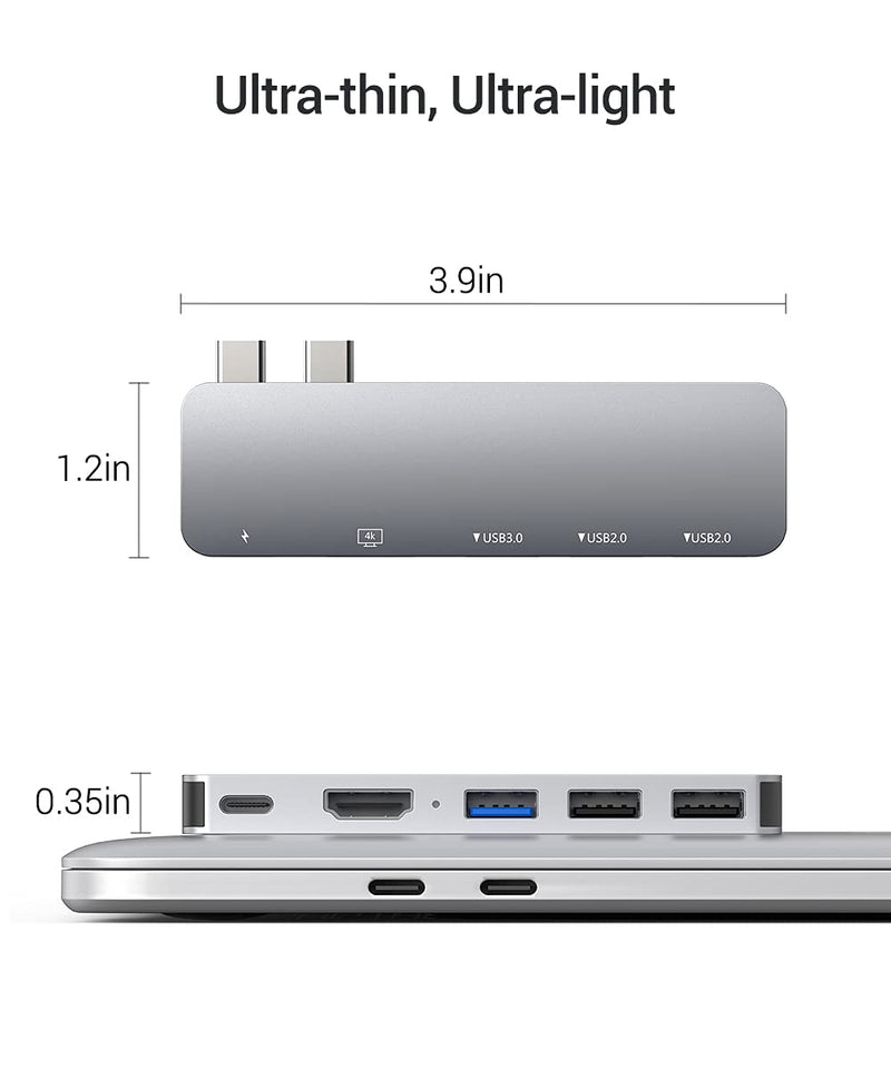 USB C Adapter for MacBook Pro 2020, MacBook Adapter HDMI, MacBook Air M1 USB Accessories Multiport USB C Hub with 4K HDMI, Thunderbolt 3 , for MacBook Pro 13"-16" 2021/2020/2019-2016, MacBook Air 2021-2018 - LeoForward Australia