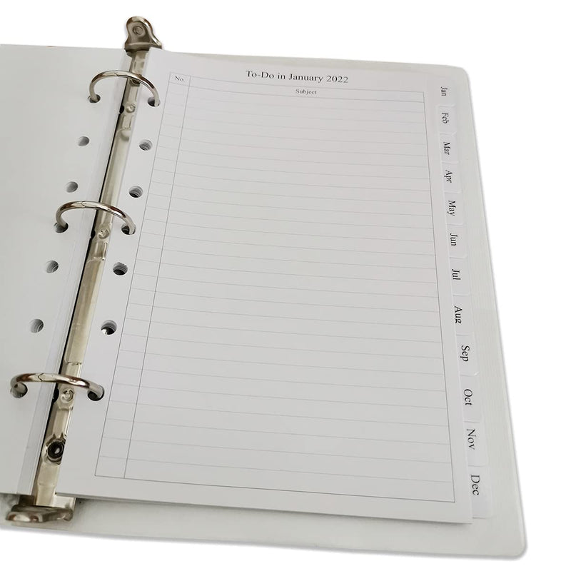  [AUSTRALIA] - 2022 Monthly Planner Refill 5-1/2" x 8-1/4", Runs from January 2022 to December 2022, Two Pages Per Month, Desk Size 4, 7-Hole Punched Desk/Size 4