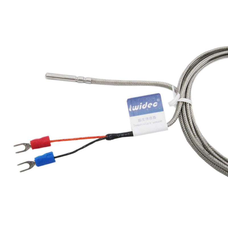  [AUSTRALIA] - Twidec/2M Stainless Steel K-Type Sensor Probes Metal HeadProbe for Thermocouple Sensor & Meter Temperature Controller(Temperature Range:0~600°C) MT-6340 4x30MM