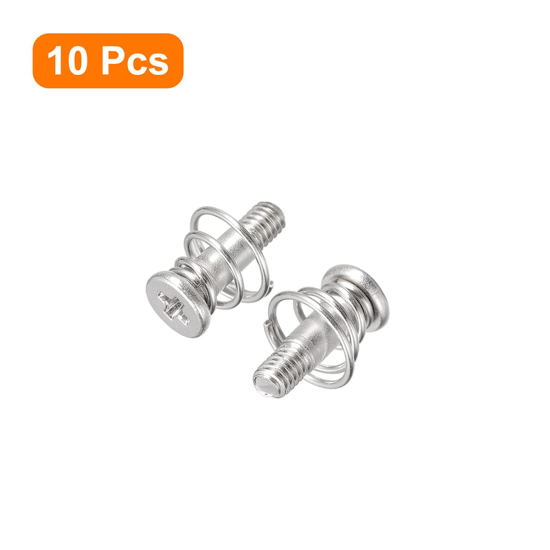  [AUSTRALIA] - uxcell Spring Screws, 10pcs M2.5x10mm 7mm Spring OD GPU Graphics Card Back Plate Heatsink Screws Computer Fan Fixed Screws M2.5x10x7mm 10