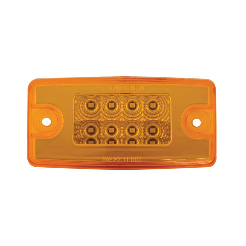  [AUSTRALIA] - Grand General 76320 Amber Rectangular Spyder 8-LED Visor/Cab Marker Sealed Light for Freightliner Century/Columbia