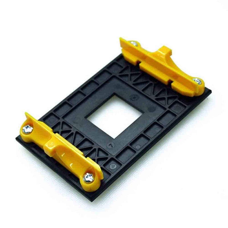  [AUSTRALIA] - Aimeixin AM4 CPU Heatsink Bracket,Socket Retention Mounting Bracket for Hook-Type Air-Cooled or Partially Water-Cooled Radiators, CPU Fan Bracket Base for AM4 (B350 X370 A320) (Yellow)