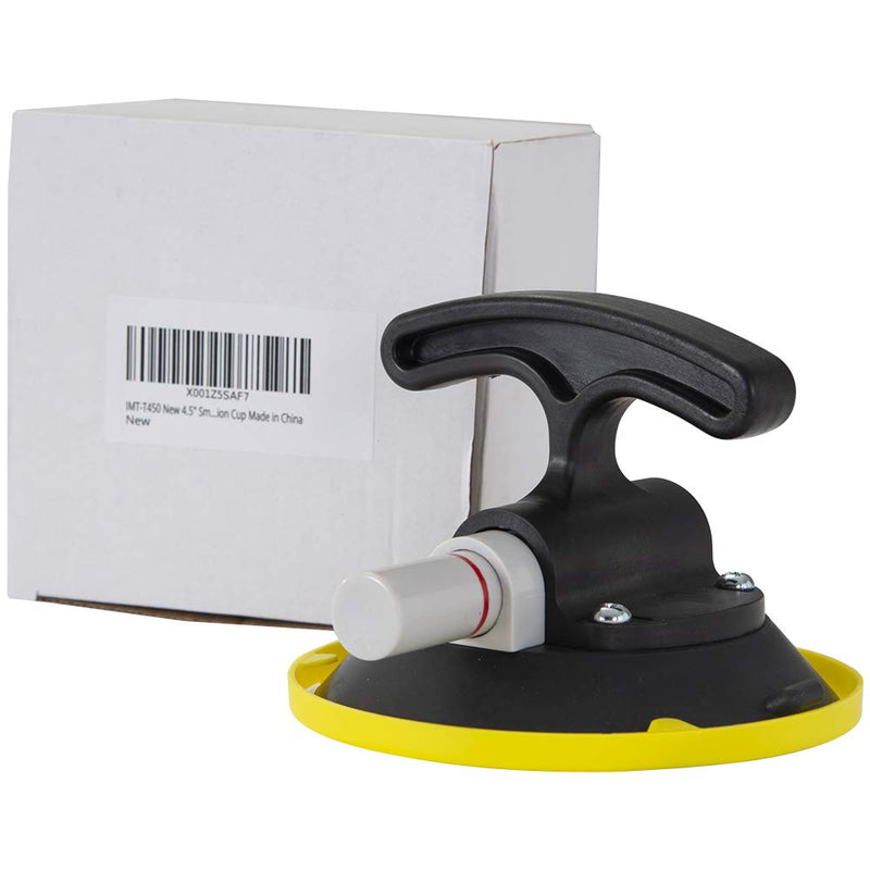  [AUSTRALIA] - IMT 4.5" Suction Cup Pump Active, T-Handle Vacuum Lifter with Concave Plate for Flat/Curved Surface 4.5"