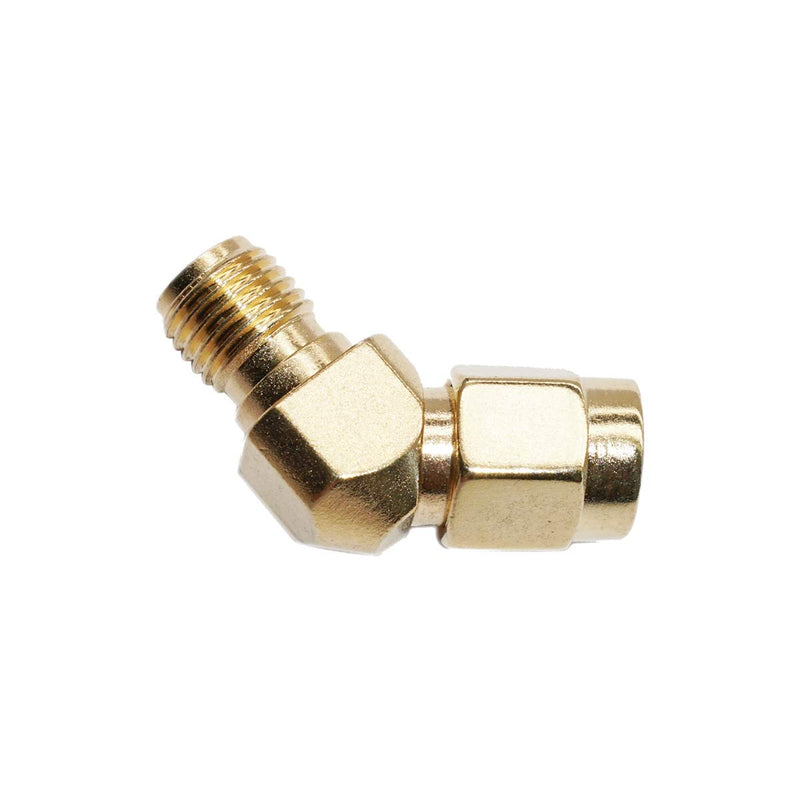 2pcs SMA Male to RP-SMA Female Adapter 45/135 Degree Gold Plated - LeoForward Australia