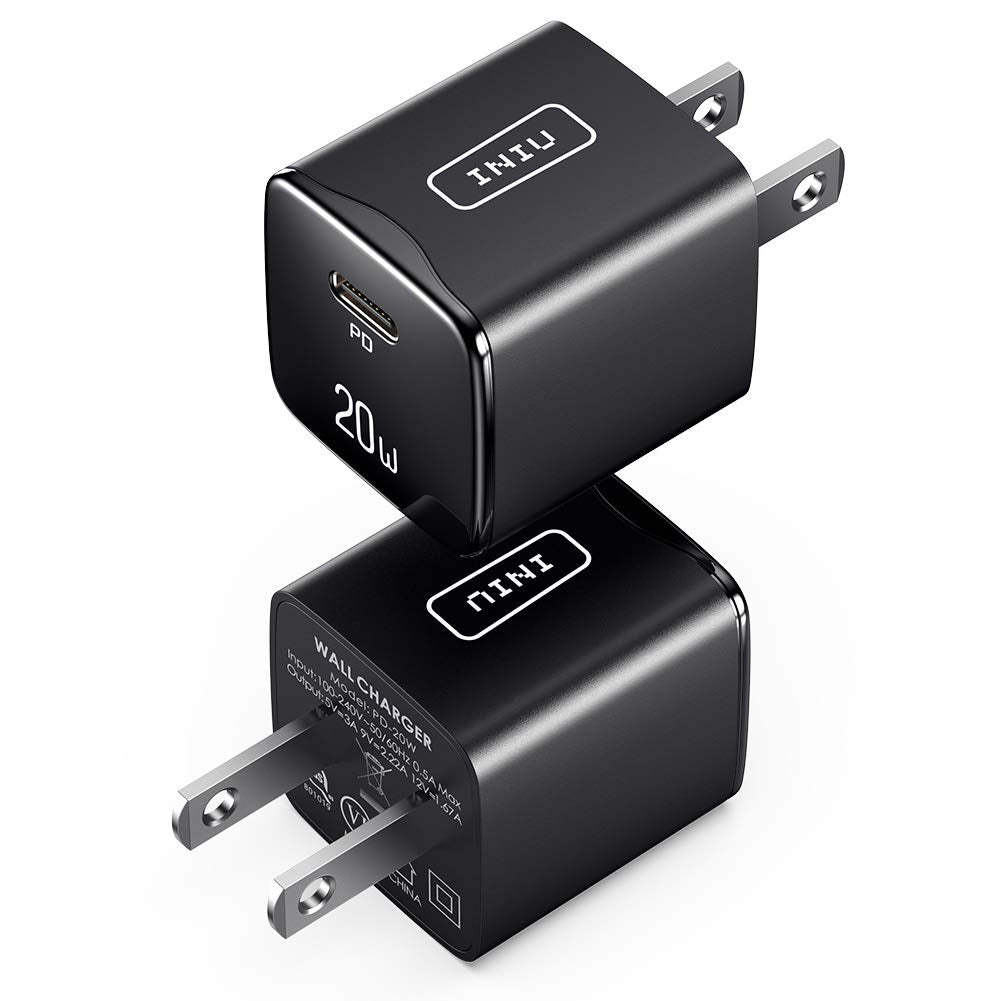  [AUSTRALIA] - USB C Charger, [2 PACK] INIU 20W FAST Wall Charger for iPhone Power Adapter Mini Type C Quick Charging Plug for iPhone 13 12 11 Mini Pro Max X XR 8 Samsung Galaxy Google Pixel LG iPad Airpods Pro, etc