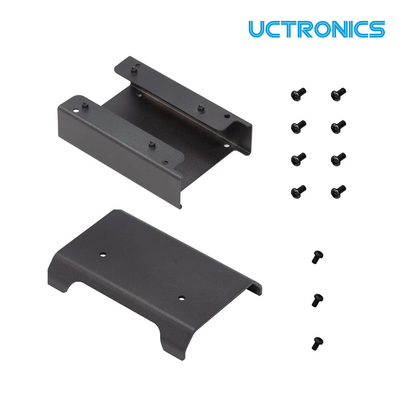  [AUSTRALIA] - UCTRONICS for Raspberry Pi SSD Case, Pi NAS Metal Vertical Stand for Dual 2.5” SSDs and Raspberry Pi 4, 3B/3B+ and Other B Models