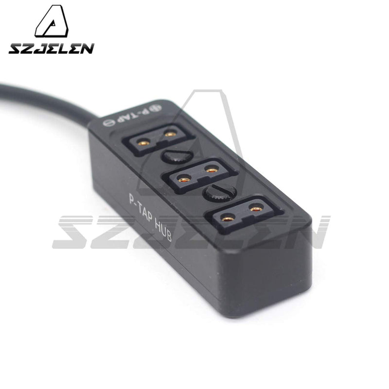  [AUSTRALIA] - SZJELEN Metal Triple P-TAP D-tap Splitter,D-tap to 3ports D-tap P-tap Splitter Cable for Photography Power,Dtap Three-Way Splitter (Black Straight Cable) Black Straight Cable