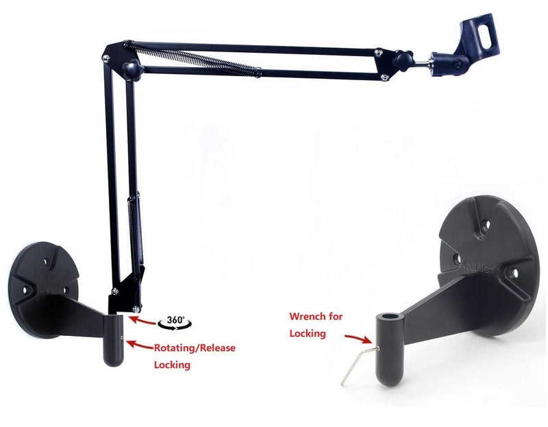  [AUSTRALIA] - EMBER XLR Microphone Wall Mount, Mic Stand Arm Holder compatible with Blue Ember and Yeti Nano Microphone