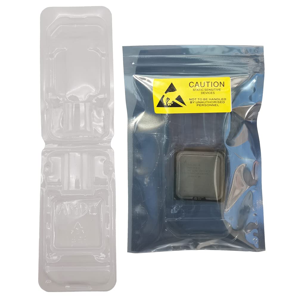  [AUSTRALIA] - Daarcin 10pcs AMD CPU Protective Thicken Plastic Clamshell Case Trays Suitable with 10pcs Antistatic Bags and Labels (AMD)