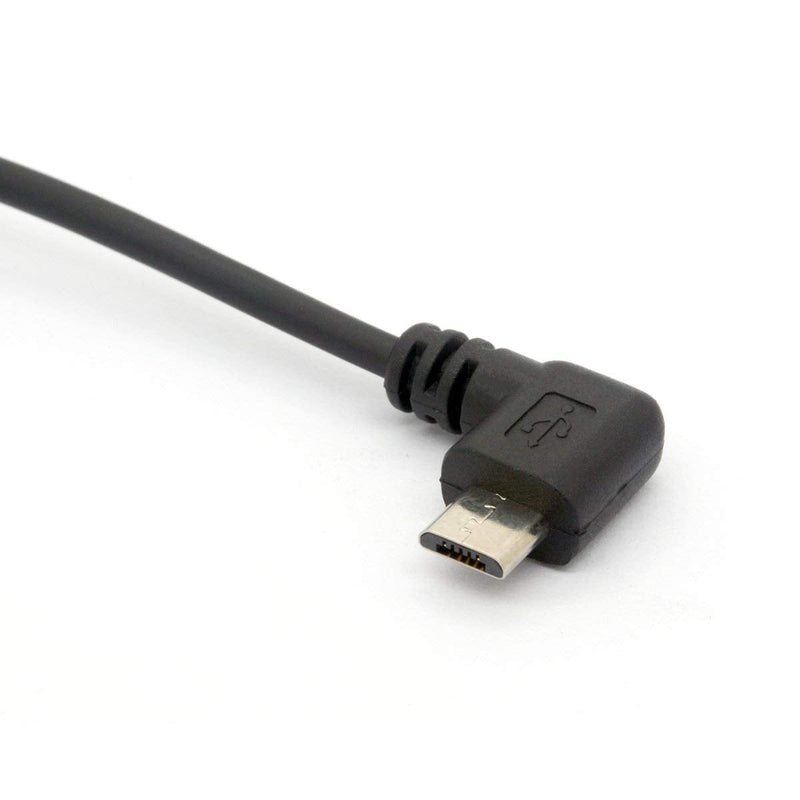  [AUSTRALIA] - Angled USB Cable, Spring Coiled USB to Micro-USB Extension Cord 90 Degree USB A to Micro B Male Lead