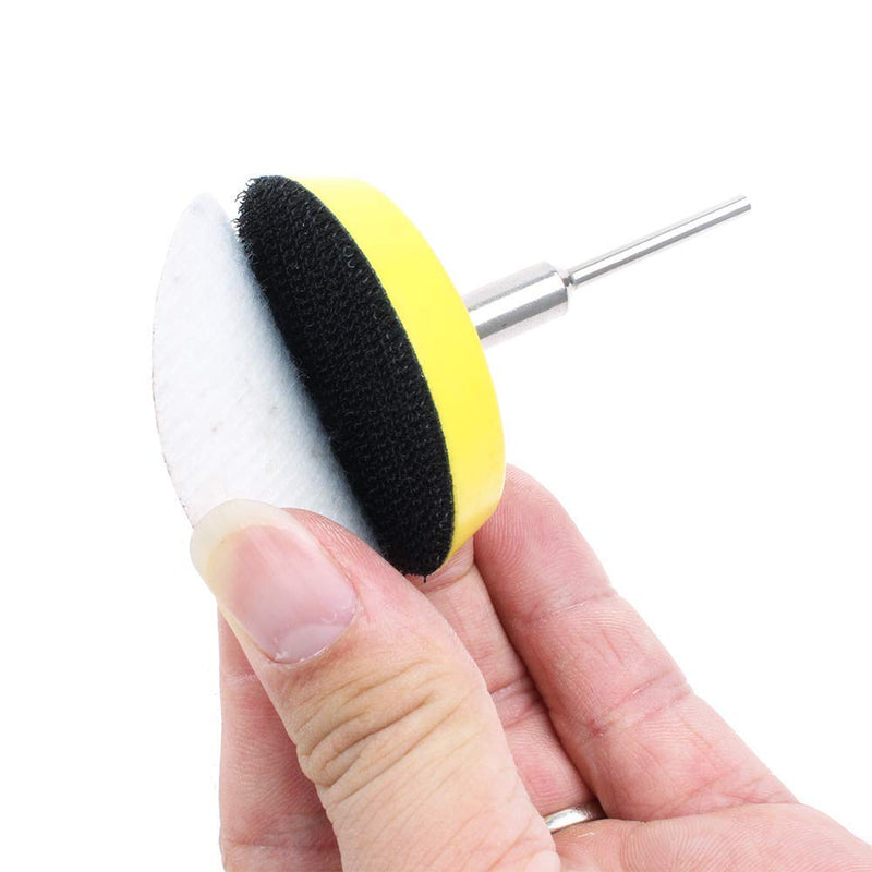  [AUSTRALIA] - 2 Inch/50mm Hook and Loop Sanding Pad Sanding Disc Replacement Pad with 1/8" Mandrel Drill Attachment 9 Pack