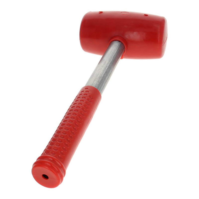  [AUSTRALIA] - Utoolmart Red Rubber Hammer, 26 Ounce, Soft-Face Hammer, Anti-Slip Stainless Steel Tube, Rubber Handle Rubber Head Mallet Grip for All Jobs DIY Hand Tool 750g